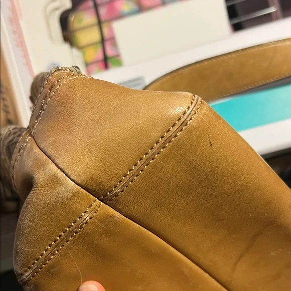 Brown Coach SoHo Signature Mini Tote Bag - Picture 11 of 15